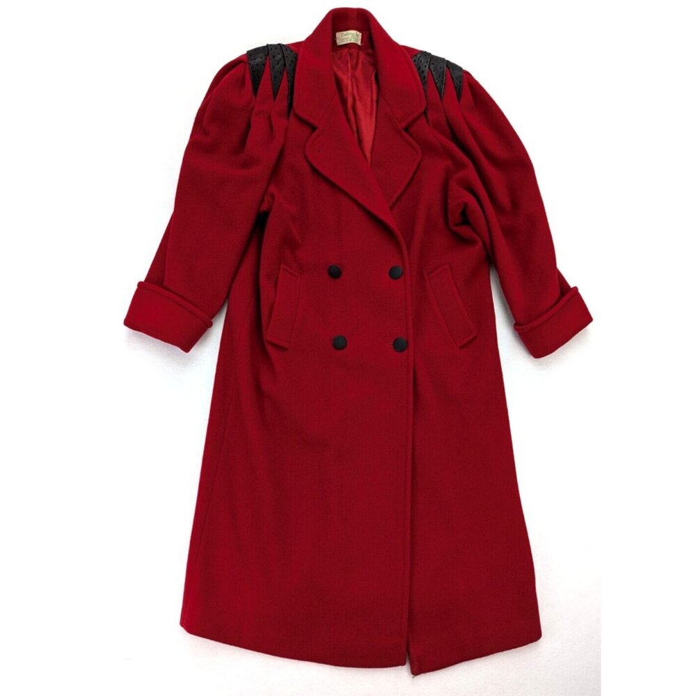 Fashions by Jill Vintage Women's Wool Overcoat Size L Trench Winter